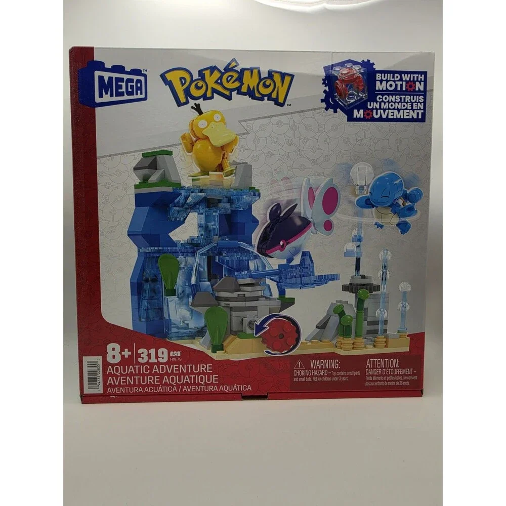 MEGA Pokémon Aquatic Adventure 319-Piece Building Set HXF79 Build w/ Motion 8+